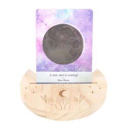 Natural Mystical Hands Crescent Moon Kaart Standaard