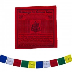 Tibetaanse gebedsvlaggen Groene Tara 20x20x210cm Set 2 stuks