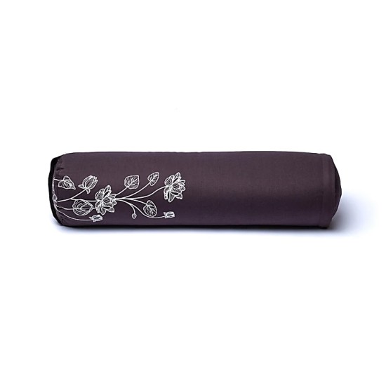 Yoga Bolster Lotus Antraciet Biokatoen (Ocs)