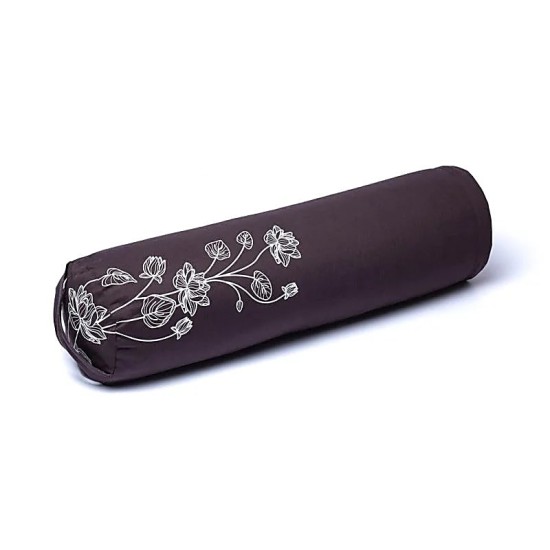 Yoga Bolster Lotus Antraciet Biokatoen (Ocs)