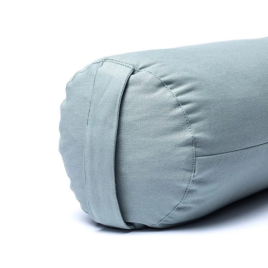 Yoga Bolster Rond Lotus Saliegroen Biokatoen (Ocs)