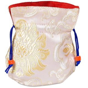 Brokaattasje Wit-Goud 5 stuks 10x14cm