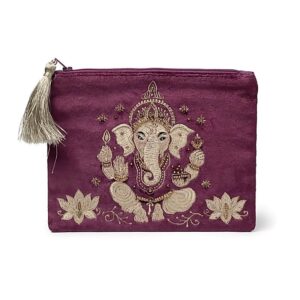etui fluweel paars met ganesha