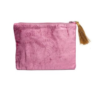 Etui fluweel paars met regenboog 20x15cm