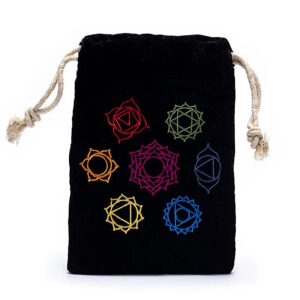 Fluwelen Tasje Met 7 Chakra's 19x13 cm Set 3 Stuks