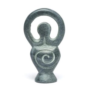 godinnenbeeld zeepsteen grijs 12cm