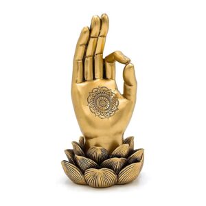 Gyan mudra decoratie goudkleurig 11x10x21cm