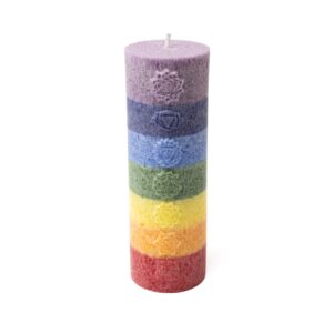 kaars stearine chakra relief regenboog ongeparfumeerd