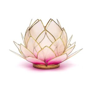 Lotus Capiz Sfeerlicht Roze-Lichtroze Goud XL