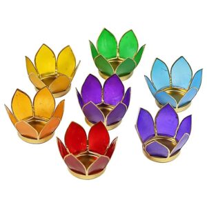 Lotus Capiz Sfeerlichten 7 Chakra Kleuren Goud