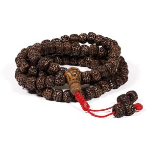 Mala Rudraksha Zaad Gepolijst 8mm