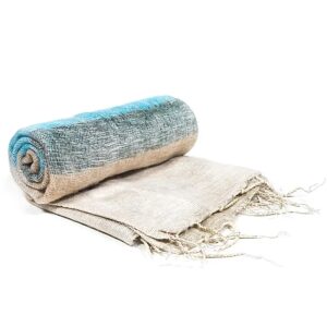 Meditatie Omslagdoek Creme Gestreept 200x80cm