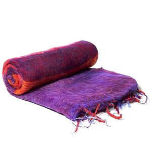 Meditatie Omslagdoek Paars Gestreept 200x80cm