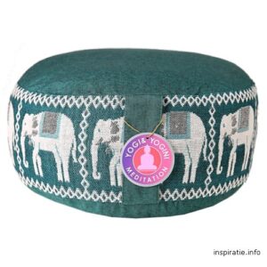 Meditatiekussen Groen Olifanten