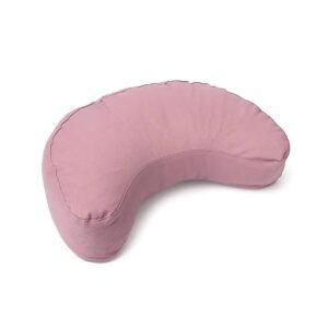 meditatiekussen halve maan lila biokatoen