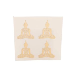 Metalen sticker boeddha goud 3 5cm