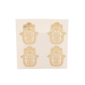 Metalen sticker fatima s hand goud 3 5cm