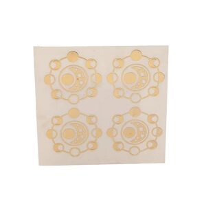 Metalen sticker maanfasen goud 4cm