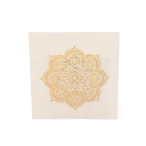 Metalen sticker mandala goud 7cm