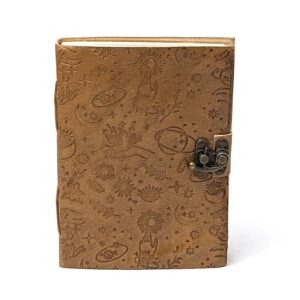 notitieboek mystieke symbolen met kunstleren omslag