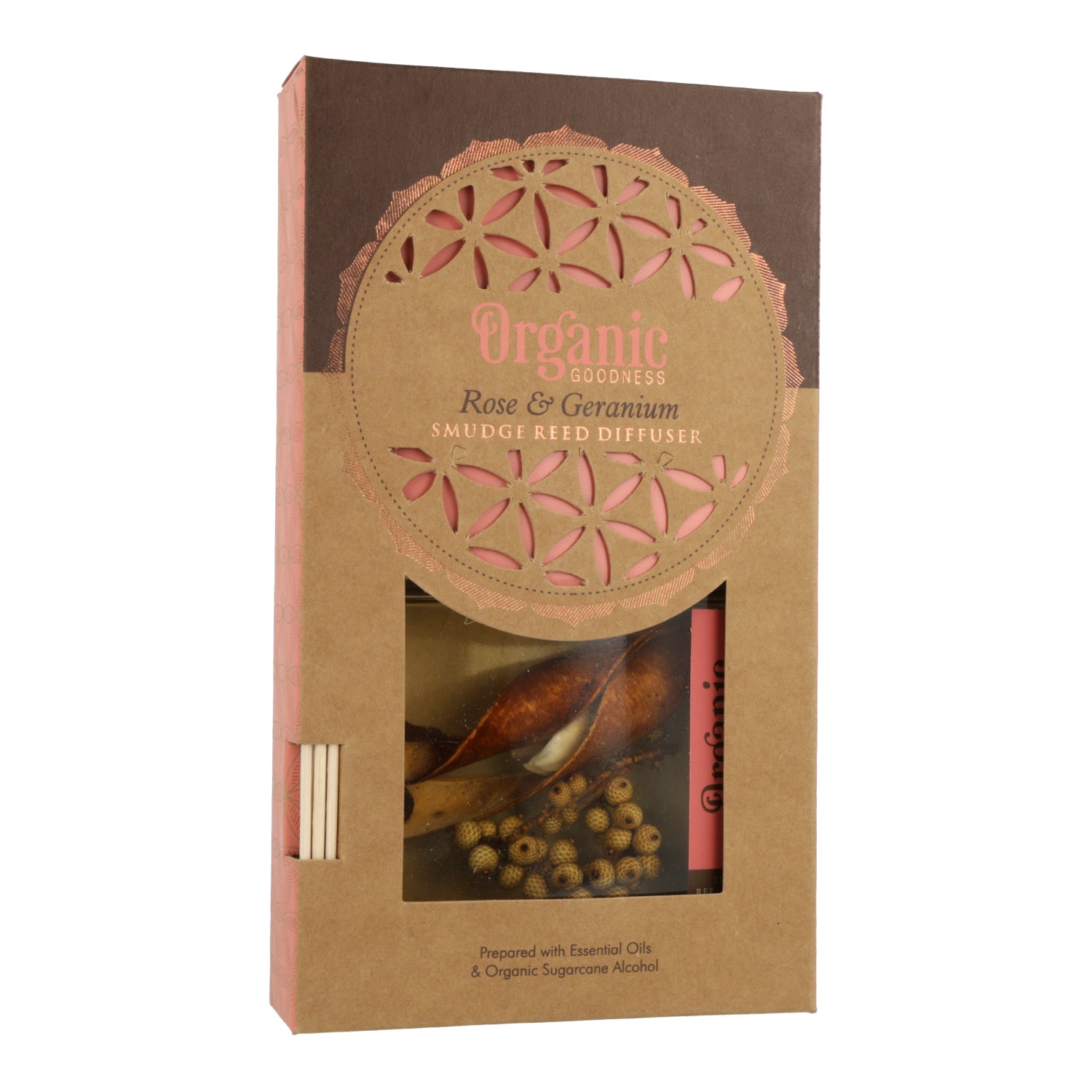 Organic Goodness Geurstokjes Roos - Geranium 150ml - Afbeelding 2