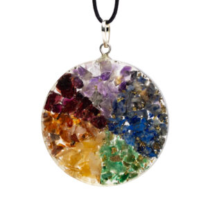 orgonite hanger chakra rond