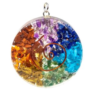 Orgonite Hanger Rond Multi Color Set 2 stuks