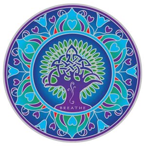 Raamsticker Aarde Mandala 14cm 2 stuks