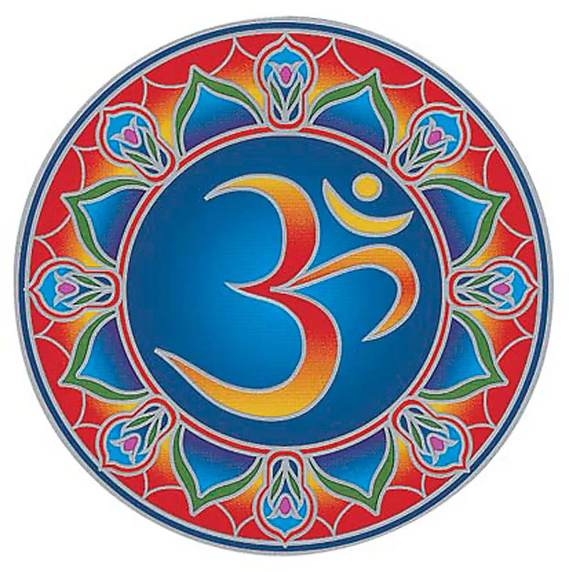 Raamsticker Kosmische Ohm 14cm 2 stuks