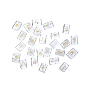 Runenstenen Set Bergkristal In Fluwelen Tasje