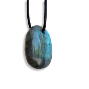 Doorboorde Hanger Labradoriet Amulet
