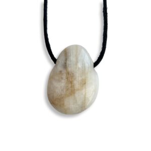 Doorboorde Hanger Maansteen Wit