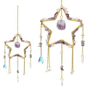 Suncatcher ster amethist 12x34cm