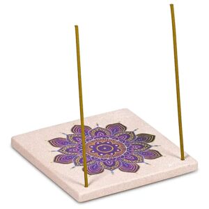 Wierookhouder Mandala Bloem Zandsteen 10x10cm