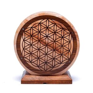 zoutlamp flower of life elektrisch 22cm himalaya zout
