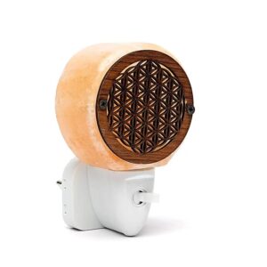 zoutlampje nacht flower of life 11cm elektrisch himalaya zout